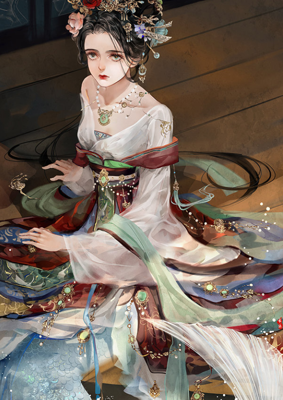 古风女生头像:桃花陌上,盈盈不得语,花落花随人茫茫,独步幽谷