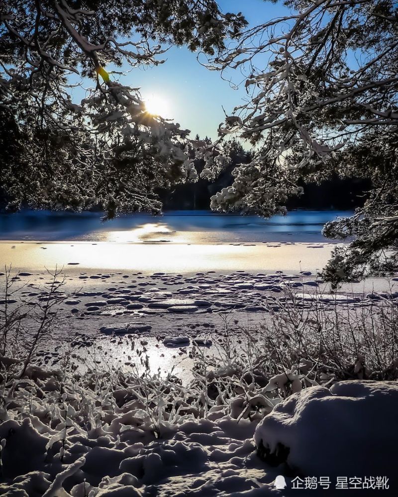瑞典桑德博恩的美丽雪景