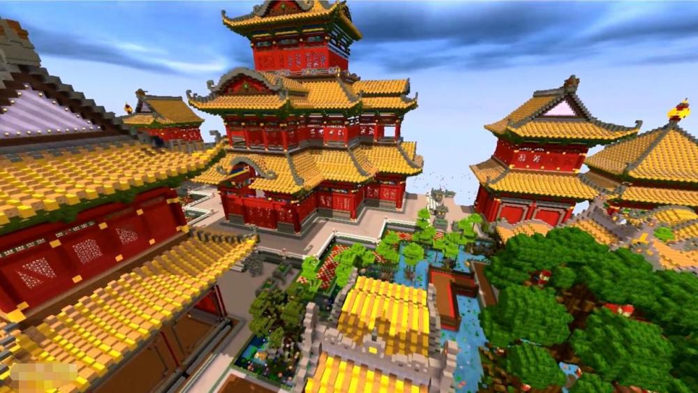 迷你世界:巨型宫殿全景阅览,恢弘不失细节,连老玩家都