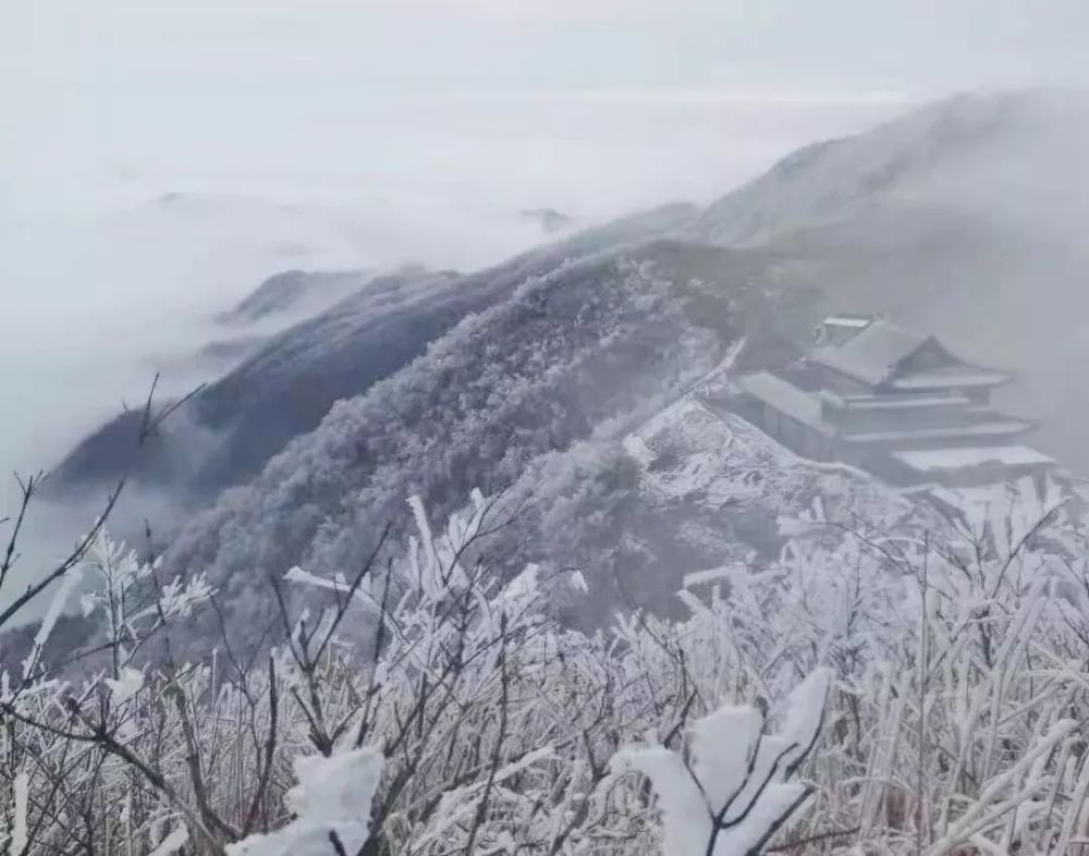 通城县,药姑山,龙窖山,大坪乡,雪景