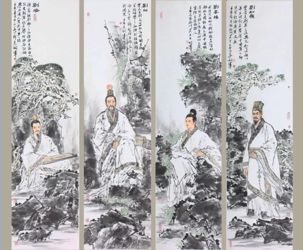 《徐州四大才子》(180cm×150cm×4,2013年作)