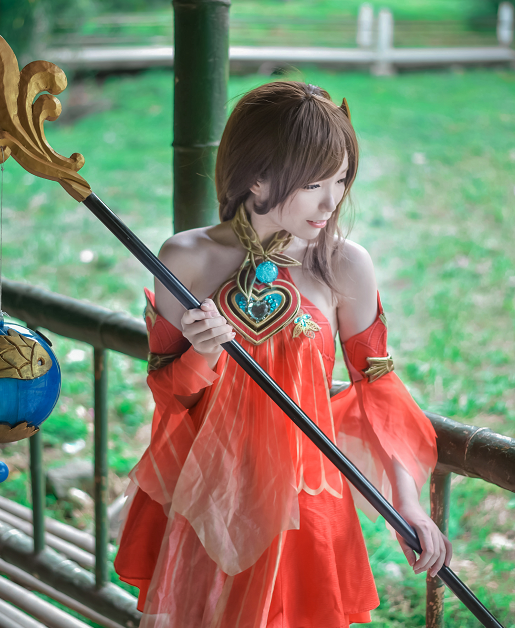 cosplay《王者荣耀》大乔,甜美系小姐姐天生丽质