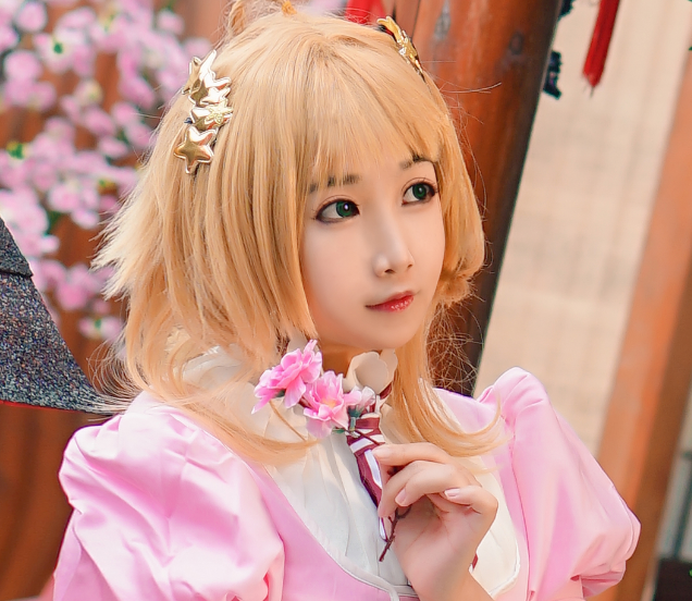 cosplay魔卡少女樱,小姐姐温柔恬静,可爱十足