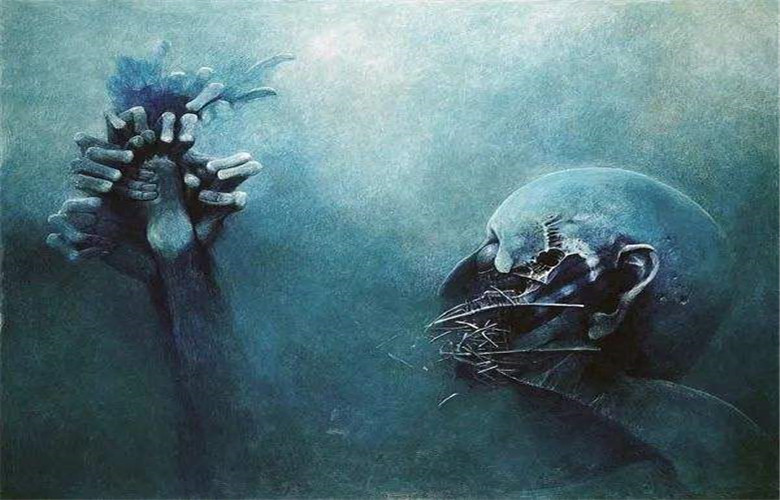 著名画家称缺少灵感,出车祸后画出死后的世界,让人越看越可怕