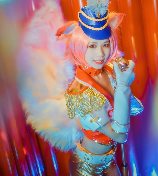 cosplay妲己尾巴,cosplay尾巴插件 《王者荣耀》妲己cosplay,粉色短发的小姐姐甜美迷人