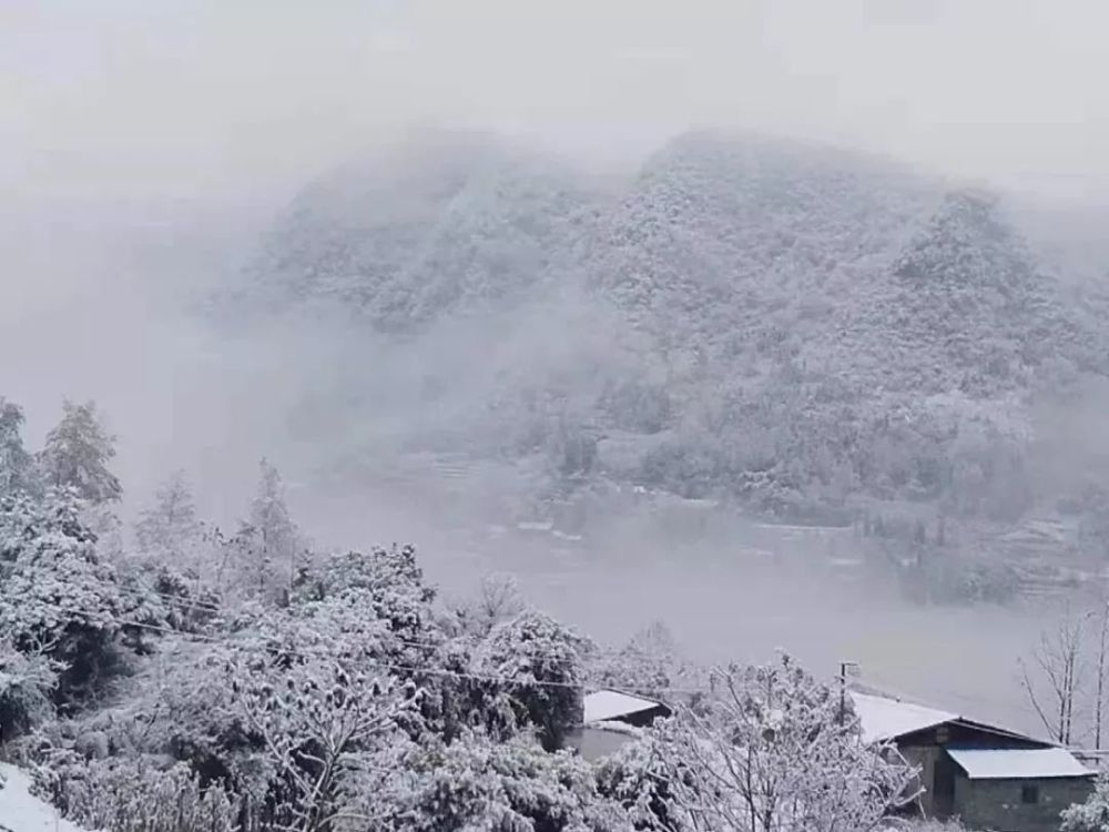 继张家界下雪之后,湖南各地纷纷加入"晒雪景群聊"