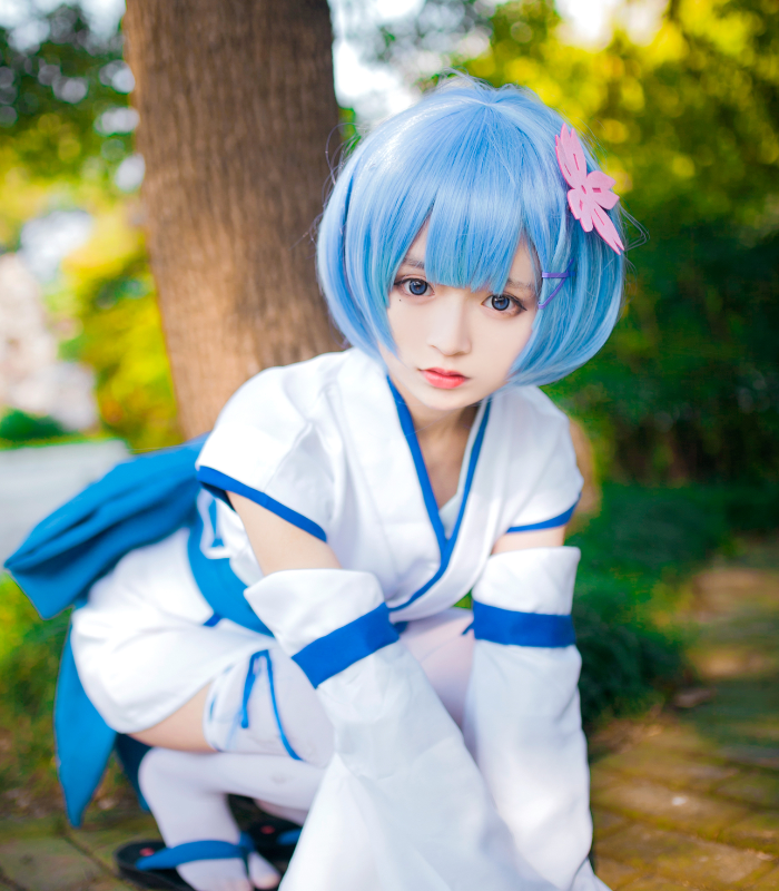 雷姆cosplay,小姐姐温柔迷人,看一次就沉迷