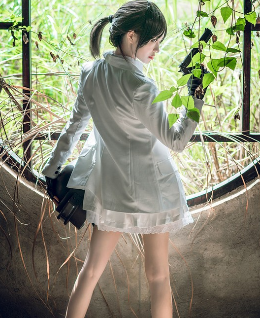 游戏《绝地求生》cosplay,制服小姐姐美到极致