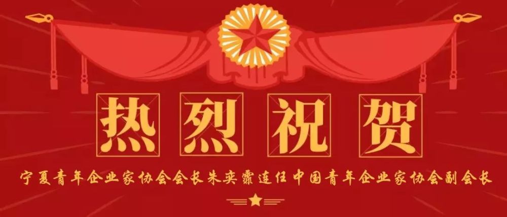 热烈祝贺!宁夏青年企业家协会会长朱奕霏连任中国青年