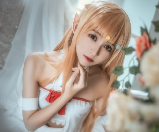漂亮小姐姐cosplay,cosplay花木兰 丰胸 《刀剑神域》亚丝娜cosplay,唯美十足的小姐姐,美丽迷人