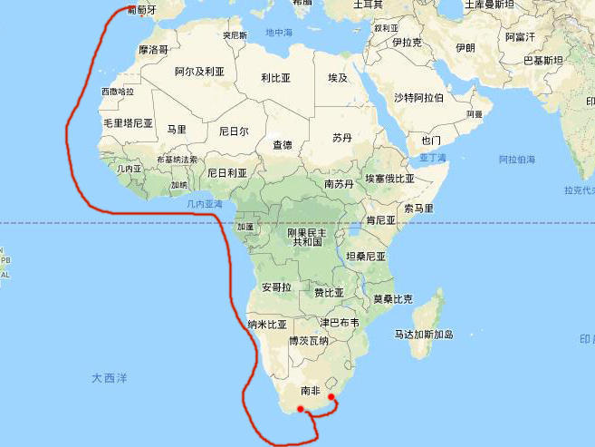 好望角处在本格拉寒流与莫桑比克暖流的交汇处,因此会风急浪高.