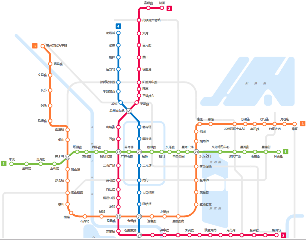 苏州地铁3号线运行线路图