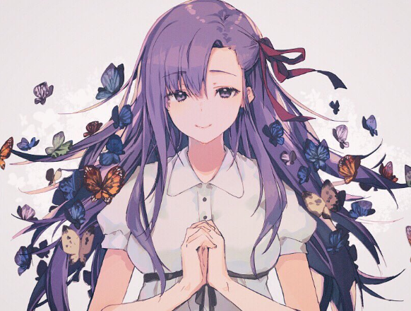 动漫《fate》间桐樱高清壁纸,可爱伊人