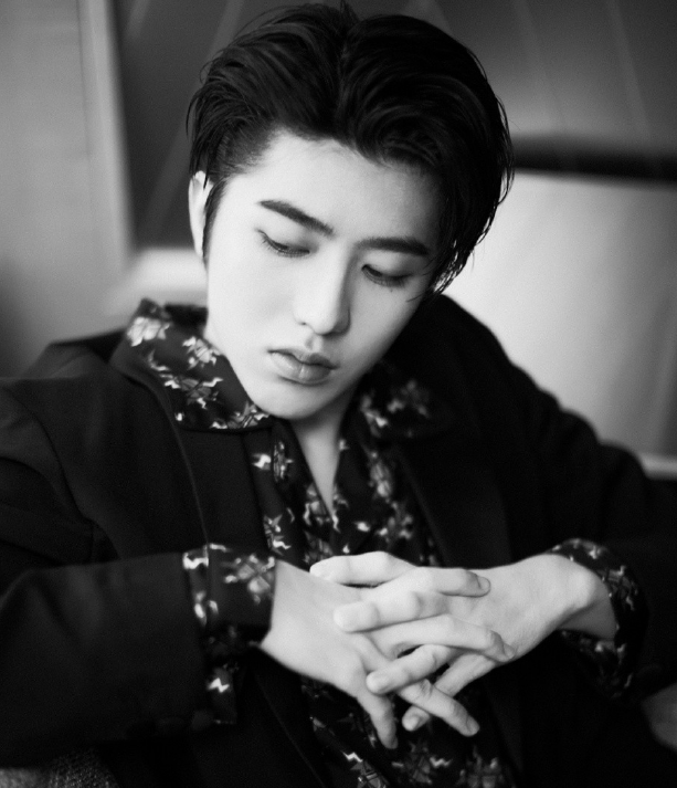 蔡徐坤帅气写真,黑白映画下,演绎散发魅力的忧郁少年