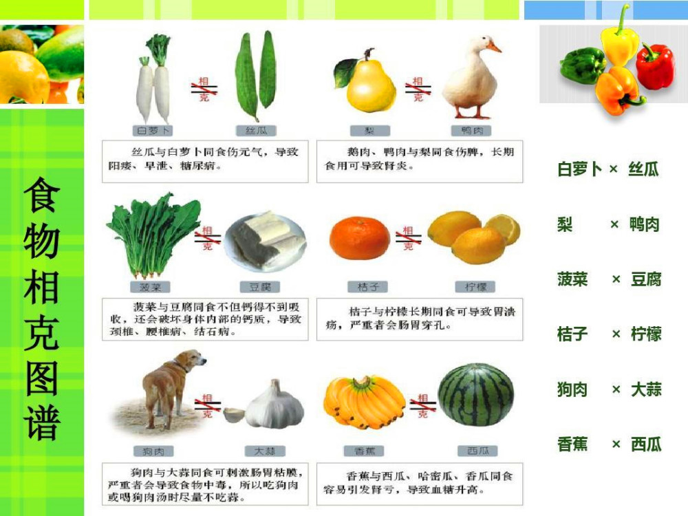 食物相反相克