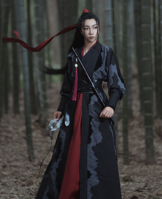 cosplay《魔道祖师》动漫人物魏无羡,古风美男子潇洒不羁