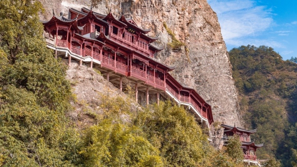 悬空寺,江南悬空寺,大慈岩,景区