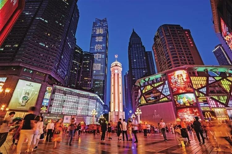 解放碑步行街,八一广场,重庆,十字金街