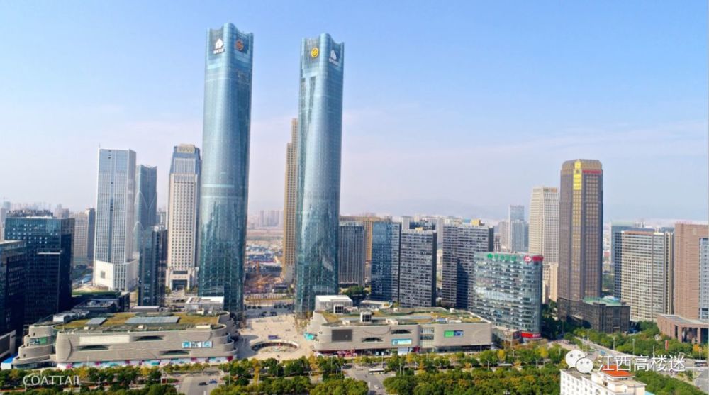双子塔,科技大厦,九江,国际贸易中心,江西,南昌绿地中心