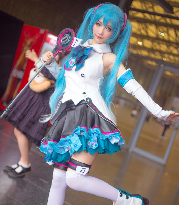 初音未来cosplay,小姐姐气质淑女范,可爱清纯又迷人
