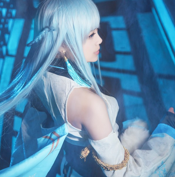 阴阳师雪女cosplay,气质如兰婉风流转