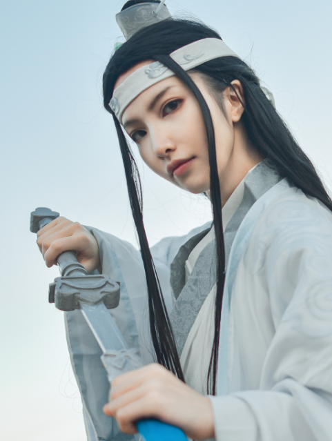 cosplay《魔道祖师》蓝忘机,英气迷人的小姐姐