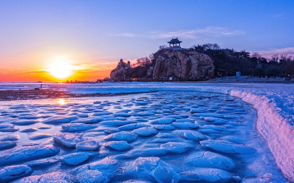海冰,大海,北戴河