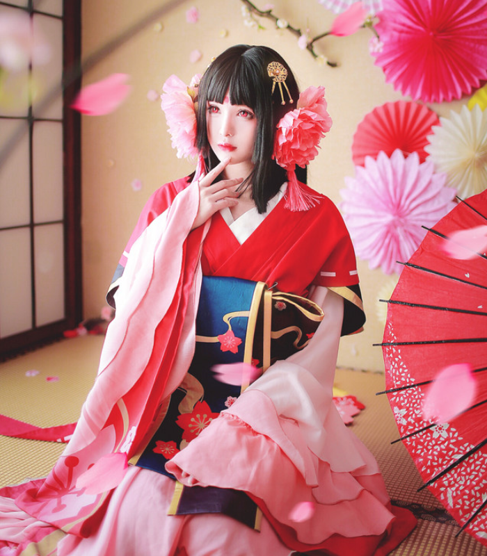 阴阳师:樱花妖cosplay,粉嫩可爱的小姐姐,气质过人