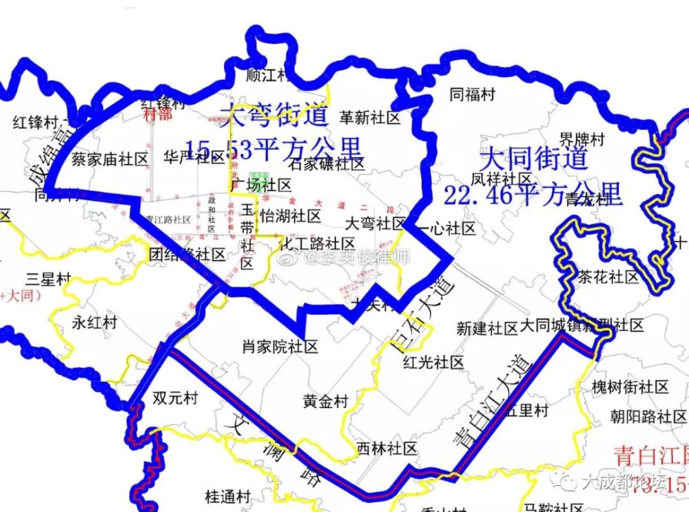 青白江区,成都,地图,大同镇,祥福镇