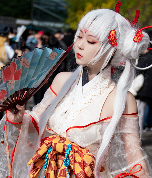 游戏《阴阳师》式神不知火cosplay,优雅美丽的小姐姐