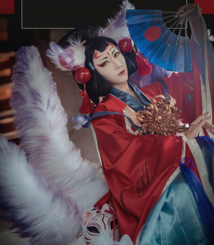 阴阳师:玉藻前cosplay,惊艳绝俗的小姐姐