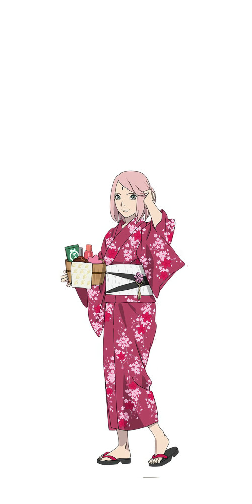 《火影忍者壁纸》小南和服手机壁纸,看小南一眼,连孩子叫什么名字都想