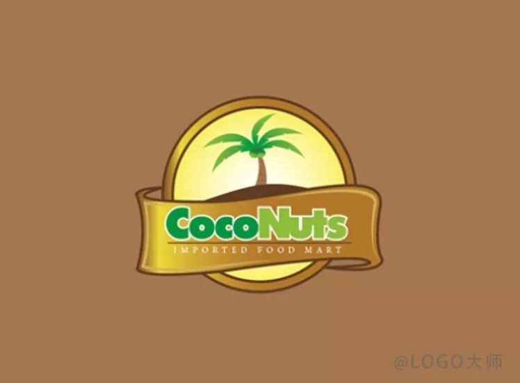 椰子元素主题logo设计合集鉴赏!