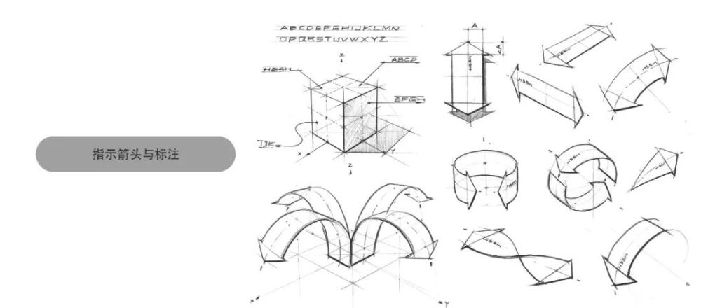 原创教程‖零基础手绘基础表现-指示箭头与标注