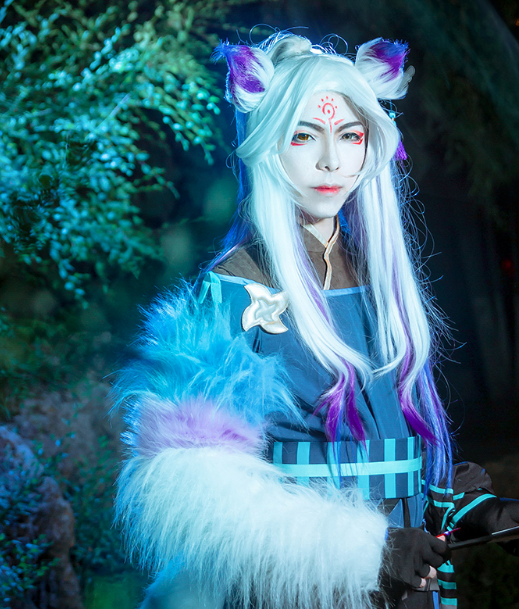 阴阳师妖狐cosplay,帅气迷人的小哥哥,真让人心动