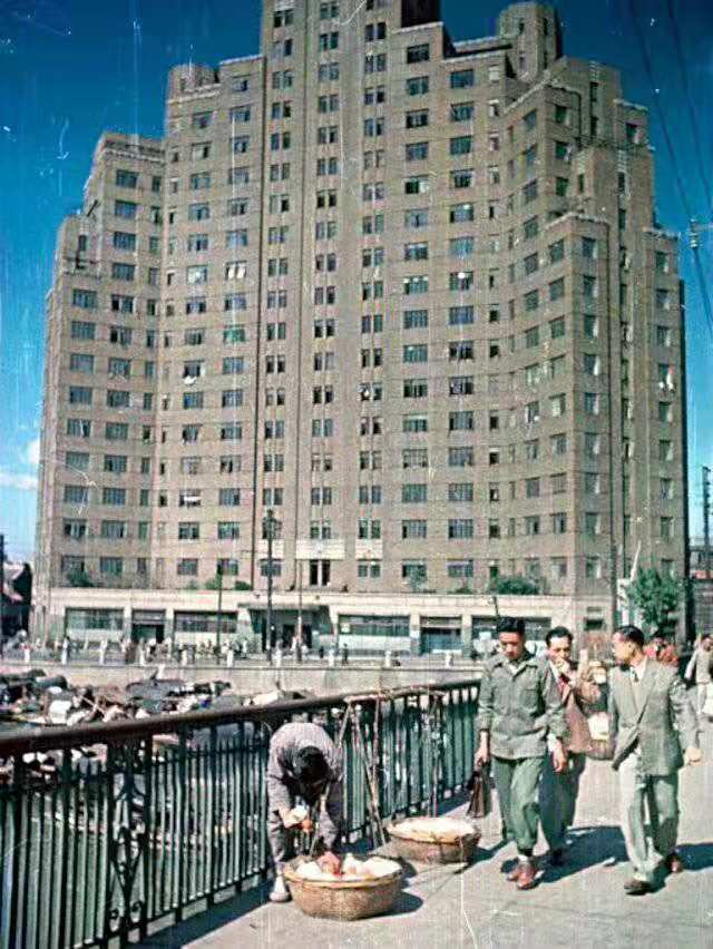 1950年的上海彩色老照片