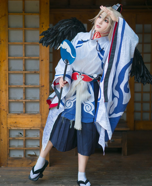 游戏《阴阳师》cosplay少羽大天狗,小姐姐cos的大天狗