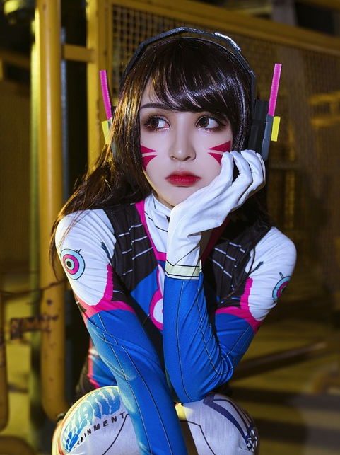 cosplay《守望先锋》dva,娇俏可人的美丽少女