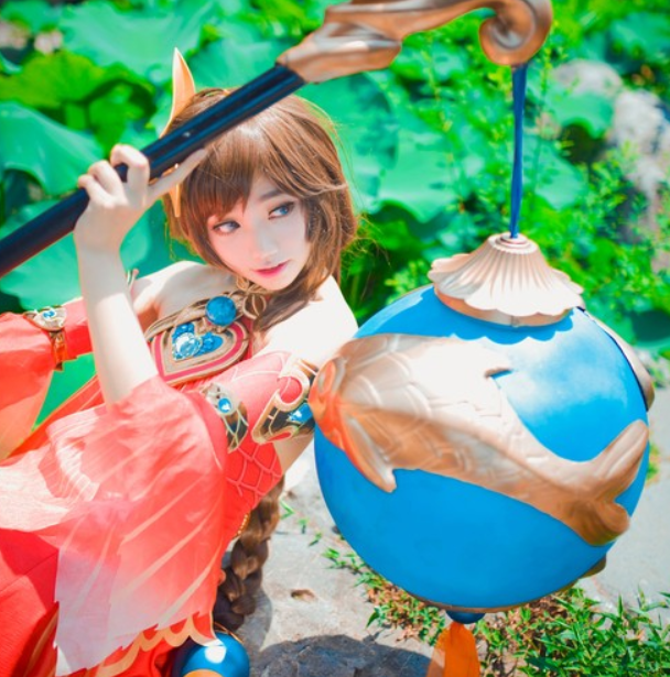 王者荣耀大乔cosplay,桃腮杏面百般难描