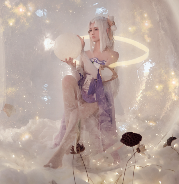 王者荣耀嫦娥cosplay,出水芙蓉韵味无穷
