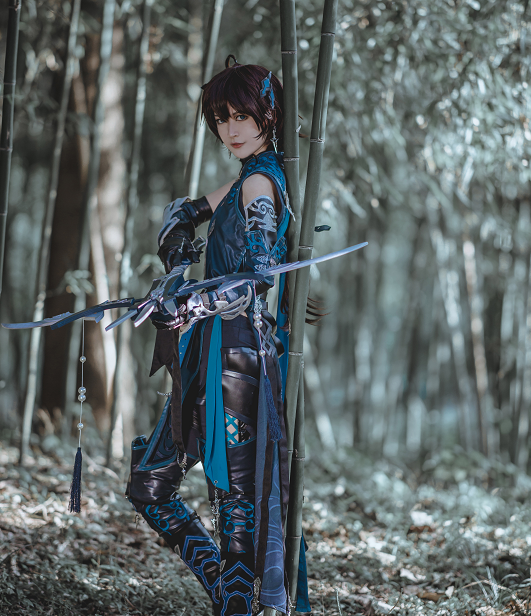 cosplay游戏《剑网三》唐门,英姿飒爽的小姐姐