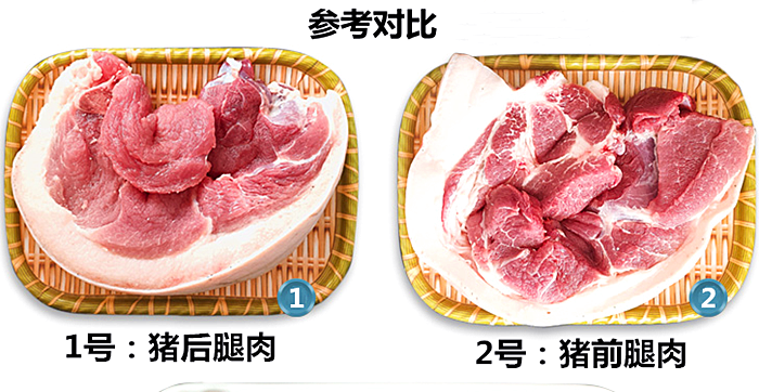 买猪肉时,注意区分前腿肉和后腿肉,口感不一样,买错不