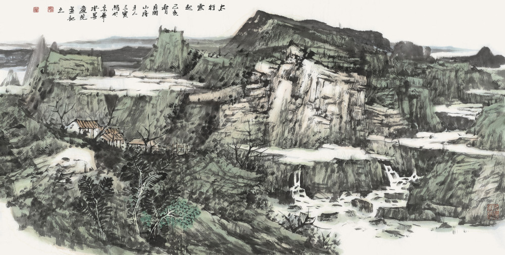 中国画,山水画,杜艳,肖大平,房全友