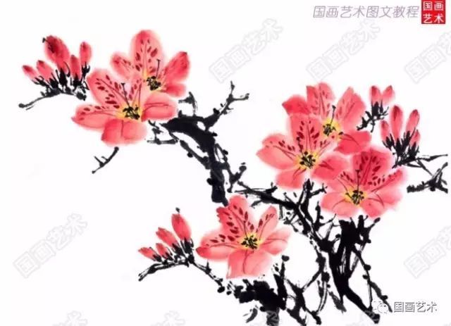 图文教程:杜鹃花的写意画法