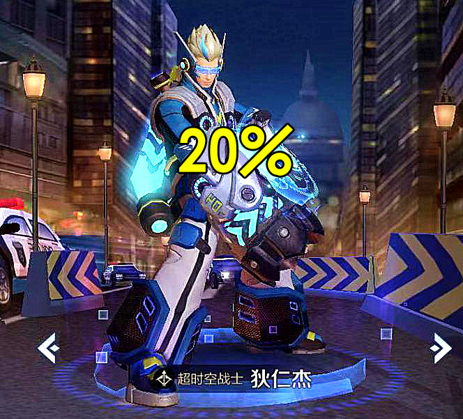 官方统计狄仁杰皮肤使用率,魔术师5%,超时空战士20%,而他高达95%