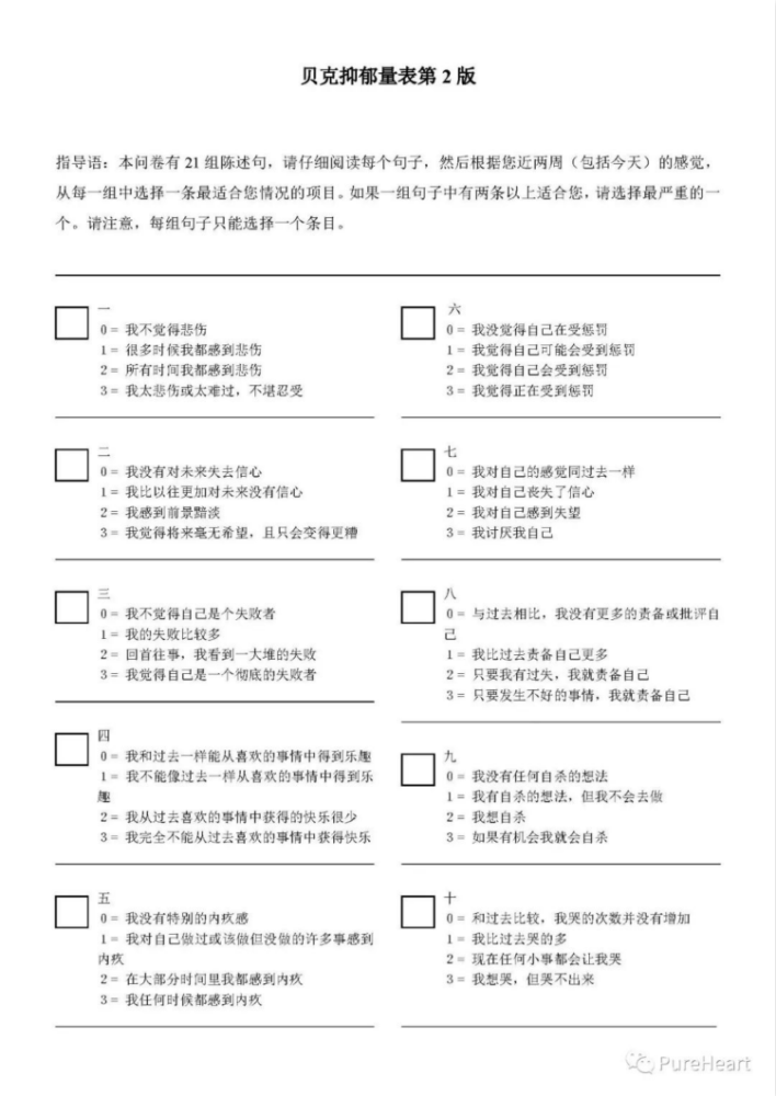 抑郁症测试题,25分以上是重度抑郁症,看你抑郁的程度有多深!