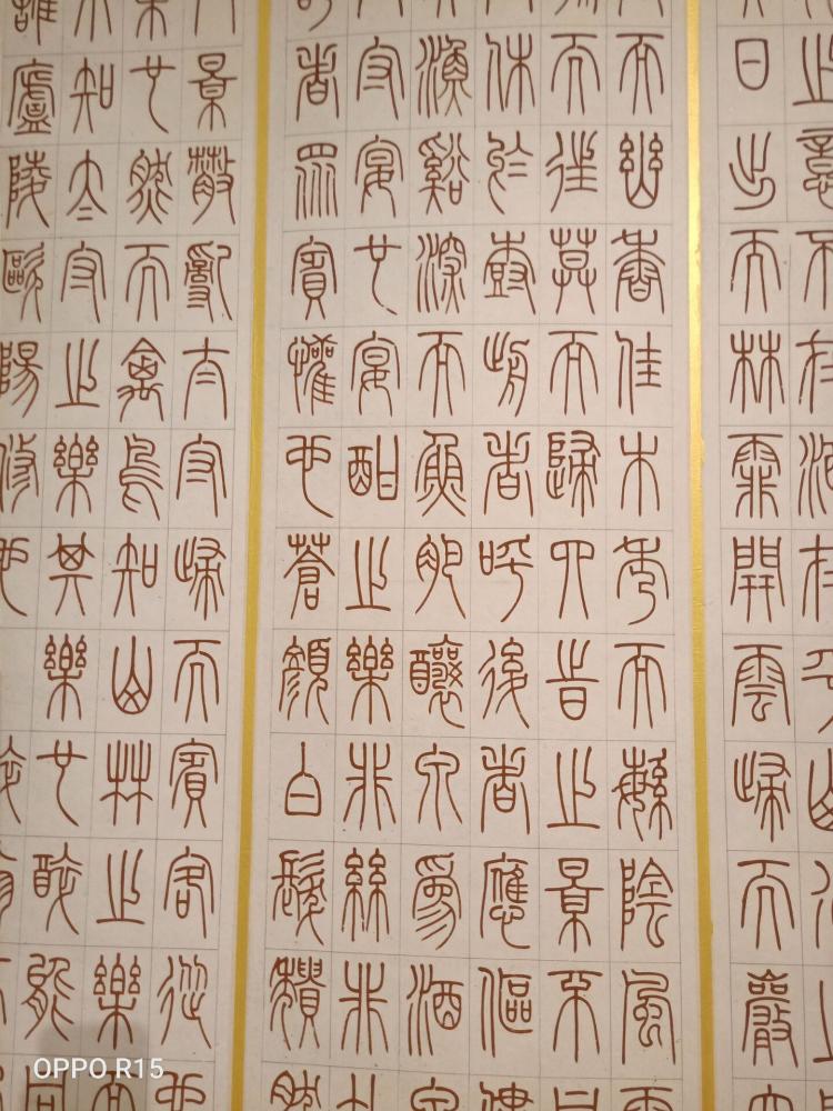 入展第五届西部书法篆刻展的欧体楷书名家杨华的篆书作品
