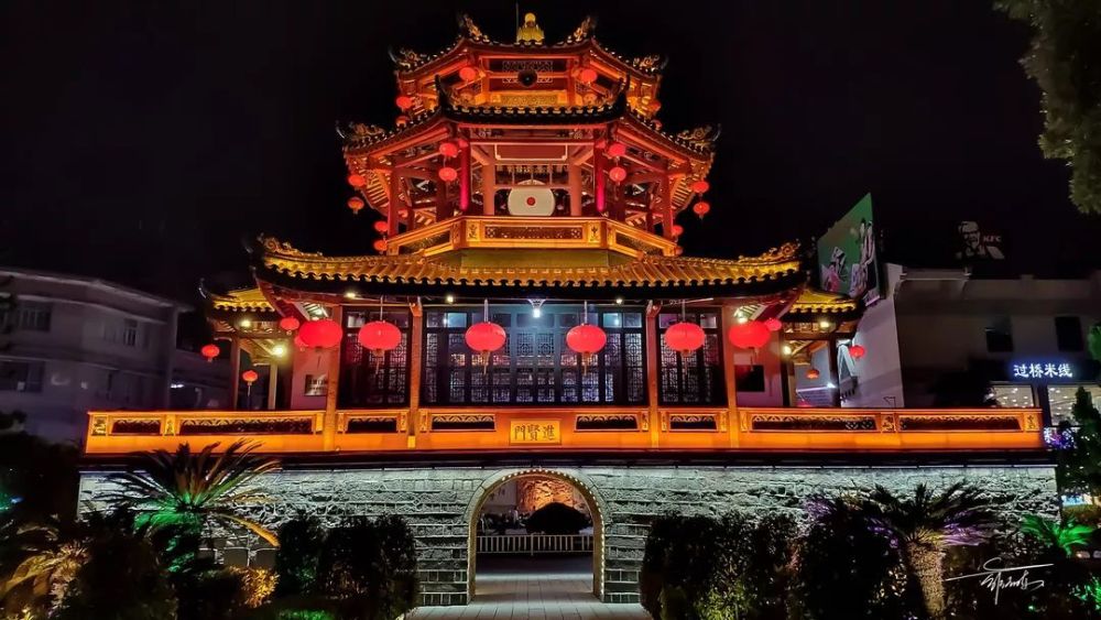 揭阳,夜景,进贤门,城中,轩哲