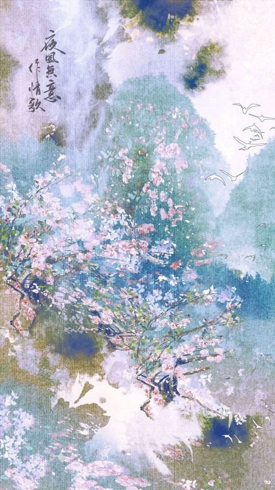 手机桌面锁屏壁纸——古风插画