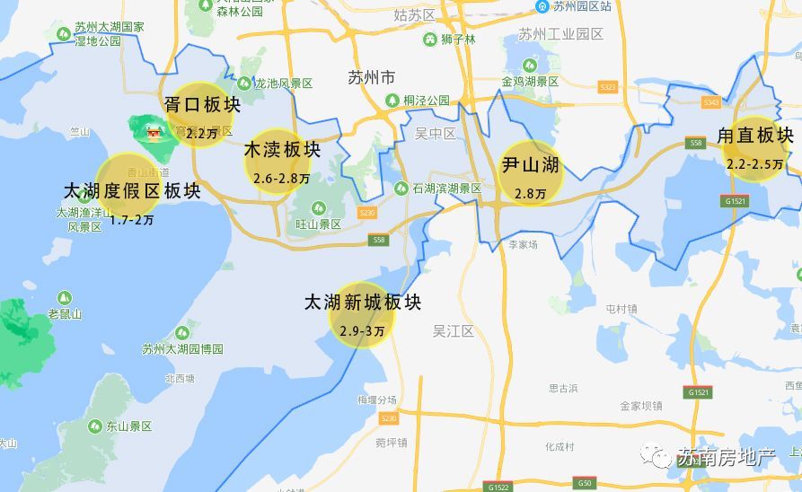 2020年吴中区最新房价地图!9大高热新盘已补仓 房价破